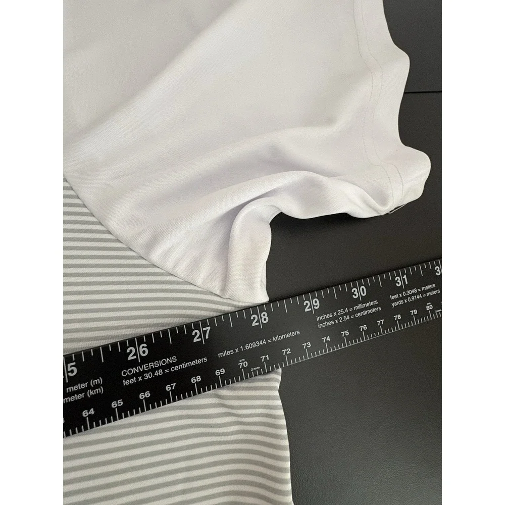Ben Hogan Polo Shirt Mens 3XL White, Gray Stripes,  Golf Performance Shirt - Picture 5 of 8